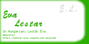 eva lestar business card
